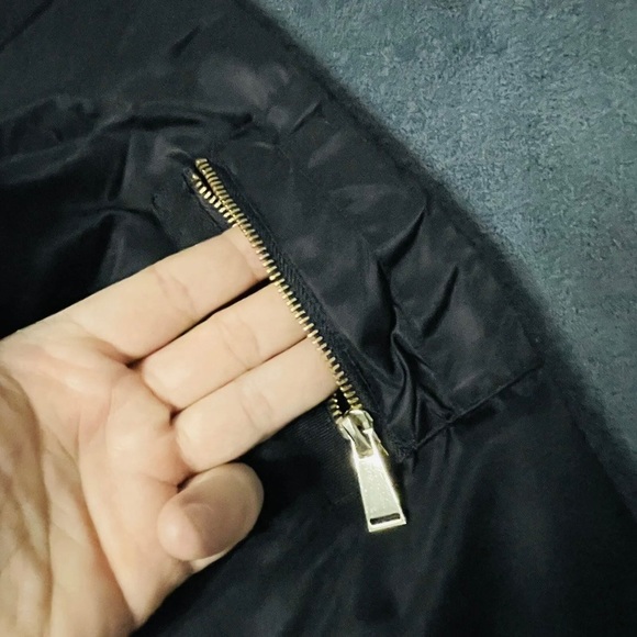 Zara Basic Outerwear Womens 90's Y2K Black Bomber Jacket with Zip Pockets Size S - Picture 5 of 8